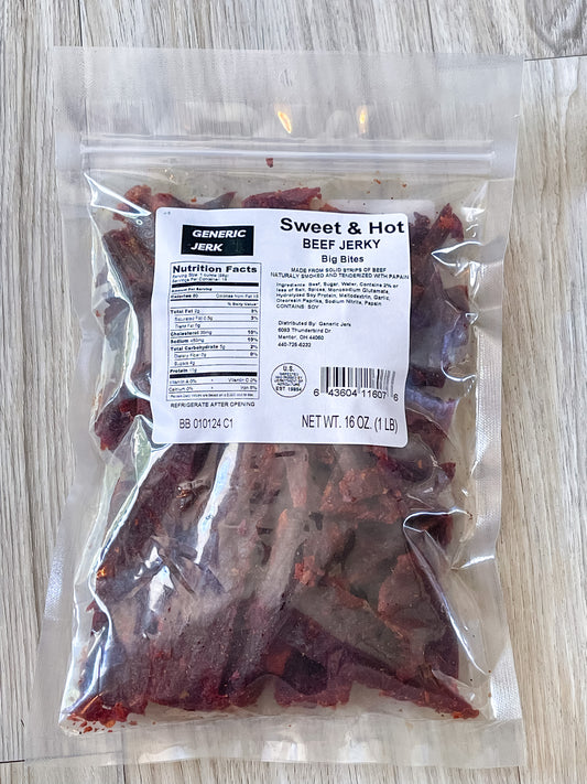 Sweet & Hot Beef Jerky Big Bites